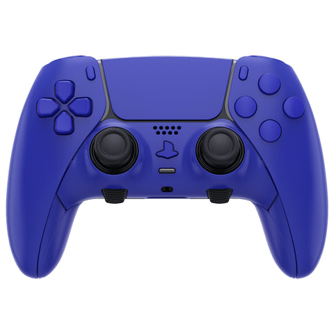 eXtremeRate Blue Full Set Housing Shell with Buttons Touchpad Cover Compatible with ps5 Edge Controller, Custom Replacement Decorative Trim Shell Front Back Plates Compatible with ps5 Edge Controller - QRHEGP003