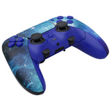 eXtremeRate Blue Nebula Full Set Housing Shell with Buttons Touchpad Cover Compatible with ps5 Edge Controller, Custom Replacement Decorative Trim Shell Front Back Plates Compatible with ps5 Edge Controller - QRHEGT005