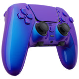 eXtremeRate Chameleon Purple Blue Full Set Housing Shell with Buttons Touchpad Cover Compatible with ps5 Edge Controller, Custom Replacement Decorative Trim Shell Front Back Plates Compatible with ps5 Edge Controller - QRHEGP008