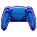 eXtremeRate Chameleon Purple Blue Full Set Housing Shell with Buttons Touchpad Cover Compatible with ps5 Edge Controller, Custom Replacement Decorative Trim Shell Front Back Plates Compatible with ps5 Edge Controller - QRHEGP008