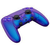 eXtremeRate Chameleon Purple Blue Full Set Housing Shell with Buttons Touchpad Cover Compatible with ps5 Edge Controller, Custom Replacement Decorative Trim Shell Front Back Plates Compatible with ps5 Edge Controller - QRHEGP008
