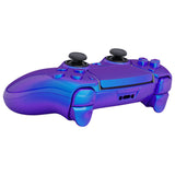 eXtremeRate Chameleon Purple Blue Full Set Housing Shell with Buttons Touchpad Cover Compatible with ps5 Edge Controller, Custom Replacement Decorative Trim Shell Front Back Plates Compatible with ps5 Edge Controller - QRHEGP008