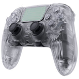 eXtremeRate Clear Full Set Housing Shell with Buttons Touchpad Cover Compatible with ps5 Edge Controller, Custom Replacement Decorative Trim Shell Front Back Plates Compatible with ps5 Edge Controller - QRHEGM002