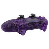 eXtremeRate Clear Atomic Purple Full Set Housing Shell with Buttons Touchpad Cover Compatible with ps5 Edge Controller, Custom Replacement Decorative Trim Shell Front Back Plates Compatible with ps5 Edge Controller - QRHEGM001