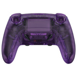 eXtremeRate Clear Atomic Purple Full Set Housing Shell with Buttons Touchpad Cover Compatible with ps5 Edge Controller, Custom Replacement Decorative Trim Shell Front Back Plates Compatible with ps5 Edge Controller - QRHEGM001