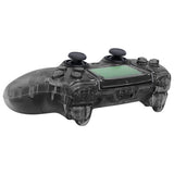 eXtremeRate Clear Black Full Set Housing Shell with Buttons Touchpad Cover Compatible with ps5 Edge Controller, Custom Replacement Decorative Trim Shell Front Back Plates Compatible with ps5 Edge Controller - QRHEGM003