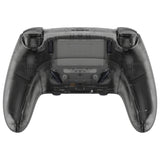 eXtremeRate Clear Black Full Set Housing Shell with Buttons Touchpad Cover Compatible with ps5 Edge Controller, Custom Replacement Decorative Trim Shell Front Back Plates Compatible with ps5 Edge Controller - QRHEGM003