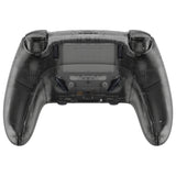 eXtremeRate Clear Black Full Set Housing Shell with Buttons Touchpad Cover Compatible with ps5 Edge Controller, Custom Replacement Decorative Trim Shell Front Back Plates Compatible with ps5 Edge Controller - QRHEGM003