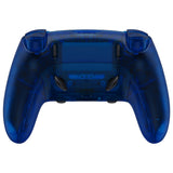 eXtremeRate Clear Blue Full Set Housing Shell with Buttons Touchpad Cover Compatible with ps5 Edge Controller, Custom Replacement Decorative Trim Shell Front Back Plates Compatible with ps5 Edge Controller - QRHEGM004