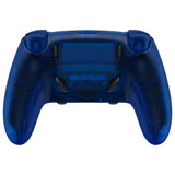 eXtremeRate Clear Blue Full Set Housing Shell with Buttons Touchpad Cover Compatible with ps5 Edge Controller, Custom Replacement Decorative Trim Shell Front Back Plates Compatible with ps5 Edge Controller - QRHEGM004