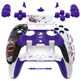 eXtremeRate Clown HAHAHA Full Set Housing Shell with Buttons Touchpad Cover Compatible with ps5 Edge Controller, Custom Replacement Decorative Trim Shell Front Back Plates Compatible with ps5 Edge Controller - QRHEGT002