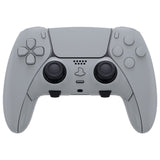 eXtremeRate New Hope Gray Full Set Housing Shell with Buttons Touchpad Cover Compatible with ps5 Edge Controller, Custom Replacement Decorative Trim Shell Front Back Plates Compatible with ps5 Edge Controller - QRHEGP005