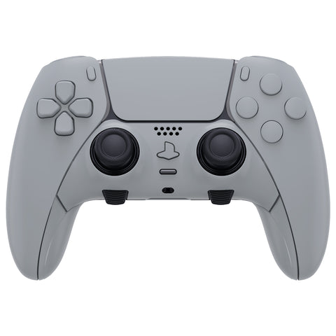 eXtremeRate New Hope Gray Full Set Housing Shell with Buttons Touchpad Cover Compatible with ps5 Edge Controller, Custom Replacement Decorative Trim Shell Front Back Plates Compatible with ps5 Edge Controller - QRHEGP005