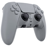 eXtremeRate New Hope Gray Full Set Housing Shell with Buttons Touchpad Cover Compatible with ps5 Edge Controller, Custom Replacement Decorative Trim Shell Front Back Plates Compatible with ps5 Edge Controller - QRHEGP005