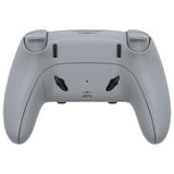 eXtremeRate New Hope Gray Full Set Housing Shell with Buttons Touchpad Cover Compatible with ps5 Edge Controller, Custom Replacement Decorative Trim Shell Front Back Plates Compatible with ps5 Edge Controller - QRHEGP005