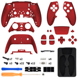 eXtremeRate Scarlet Red Full Set Housing Shell with Buttons Touchpad Cover Compatible with ps5 Edge Controller, Custom Replacement Decorative Trim Shell Front Back Plates Compatible with ps5 Edge Controller - QRHEGP001