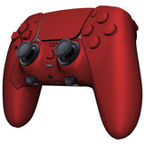 eXtremeRate Custom Replacement Full Set Shells with Buttons for PS5 Edge Controller - Scarlet Red - QRHEGP001