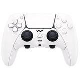eXtremeRate White Full Set Housing Shell with Buttons Touchpad Cover Compatible with ps5 Edge Controller, Custom Replacement Decorative Trim Shell Front Back Plates Compatible with ps5 Edge Controller - QRHEGP007