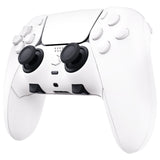 eXtremeRate Custom Replacement Full Set Shells with Buttons for PS5 Edge Controller - White - QRHEGP007