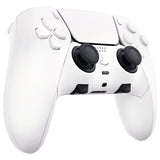 eXtremeRate Custom Replacement Full Set Shells with Buttons for PS5 Edge Controller - White - QRHEGP007