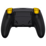 eXtremeRate Wood Grain & Black Full Set Housing Shell with Buttons Touchpad Cover Compatible with ps5 Edge Controller, Custom Replacement Decorative Trim Shell Front Back Plates Compatible with ps5 Edge Controller - QRHEGS001