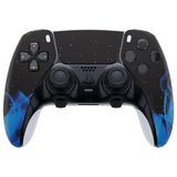eXtremeRate Blue Flame Left Right Front Housing Shell with Touchpad Compatible with ps5 Edge Controller, DIY Replacement Faceplate Shell Custom Touch Pad Cover Compatible with ps5 Edge Controller - MLREGT004