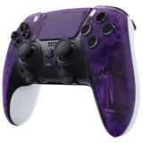 eXtremeRate Clear Atomic Purple Left Right Front Housing Shell with Touchpad Compatible with ps5 Edge Controller, DIY Replacement Faceplate Shell Custom Touch Pad Cover Compatible with ps5 Edge Controller - MLREGM001