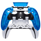 eXtremeRate Clear Blue Left Right Front Housing Shell with Touchpad Compatible with ps5 Edge Controller, DIY Replacement Faceplate Shell Custom Touch Pad Cover Compatible with ps5 Edge Controller - MLREGM004
