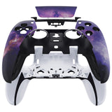 eXtremeRate Nebula Galaxy Left Right Front Housing Shell with Touchpad Compatible with ps5 Edge Controller, DIY Replacement Faceplate Shell Custom Touch Pad Cover Compatible with ps5 Edge Controller - MLREGT006