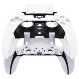 eXtremeRate White Left Right Front Housing Shell with Touchpad Compatible with ps5 Edge Controller, DIY Replacement Faceplate Shell Custom Touch Pad Cover Compatible with ps5 Edge Controller - MLREGP007