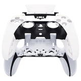 eXtremeRate White Left Right Front Housing Shell with Touchpad Compatible with ps5 Edge Controller, DIY Replacement Faceplate Shell Custom Touch Pad Cover Compatible with ps5 Edge Controller - MLREGP007