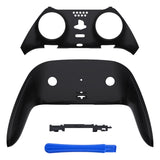 eXtremeRate Black Top Bottom Decorative Trim Shell Compatible with ps5 Edge Controller DIY Replacement Front Back Clip Shell, Custom Plates Cover Compatible with ps5 Edge Controller - CXQEGP006