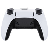 eXtremeRate Black Top Bottom Decorative Trim Shell Compatible with ps5 Edge Controller DIY Replacement Front Back Clip Shell, Custom Plates Cover Compatible with ps5 Edge Controller - CXQEGP006