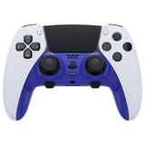 eXtremeRate Blue Top Bottom Decorative Trim Shell Compatible with ps5 Edge Controller DIY Replacement Front Back Clip Shell, Custom Plates Cover Compatible with ps5 Edge Controller - CXQEGP003