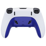 eXtremeRate Blue Top Bottom Decorative Trim Shell Compatible with ps5 Edge Controller DIY Replacement Front Back Clip Shell, Custom Plates Cover Compatible with ps5 Edge Controller - CXQEGP003