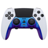 eXtremeRate Chameleon Purple Blue Top Bottom Decorative Trim Shell Compatible with ps5 Edge Controller DIY Replacement Front Back Clip Shell, Custom Plates Cover Compatible with ps5 Edge Controller - CXQEGP008