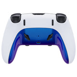 eXtremeRate Chameleon Purple Blue Top Bottom Decorative Trim Shell Compatible with ps5 Edge Controller DIY Replacement Front Back Clip Shell, Custom Plates Cover Compatible with ps5 Edge Controller - CXQEGP008