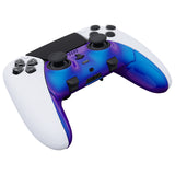 eXtremeRate Chameleon Purple Blue Top Bottom Decorative Trim Shell Compatible with ps5 Edge Controller DIY Replacement Front Back Clip Shell, Custom Plates Cover Compatible with ps5 Edge Controller - CXQEGP008