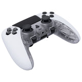 eXtremeRate Clear Top Bottom Decorative Trim Shell Compatible with ps5 Edge Controller DIY Replacement Front Back Clip Shell, Custom Plates Cover Compatible with ps5 Edge Controller - CXQEGM002