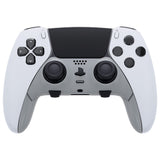 eXtremeRate New Hope Gray Top Bottom Decorative Trim Shell Compatible with ps5 Edge Controller DIY Replacement Front Back Clip Shell, Custom Plates Cover Compatible with ps5 Edge Controller - CXQEGP005