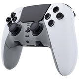 eXtremeRate New Hope Gray Top Bottom Decorative Trim Shell Compatible with ps5 Edge Controller DIY Replacement Front Back Clip Shell, Custom Plates Cover Compatible with ps5 Edge Controller - CXQEGP005