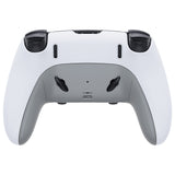 eXtremeRate New Hope Gray Top Bottom Decorative Trim Shell Compatible with ps5 Edge Controller DIY Replacement Front Back Clip Shell, Custom Plates Cover Compatible with ps5 Edge Controller - CXQEGP005