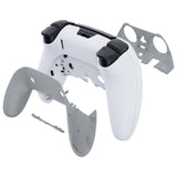 eXtremeRate New Hope Gray Top Bottom Decorative Trim Shell Compatible with ps5 Edge Controller DIY Replacement Front Back Clip Shell, Custom Plates Cover Compatible with ps5 Edge Controller - CXQEGP005