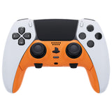 eXtremeRate Orange Top Bottom Decorative Trim Shell Compatible with ps5 Edge Controller DIY Replacement Front Back Clip Shell, Custom Plates Cover Compatible with ps5 Edge Controller - CXQEGP002