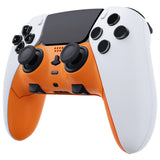 eXtremeRate Orange Top Bottom Decorative Trim Shell Compatible with ps5 Edge Controller DIY Replacement Front Back Clip Shell, Custom Plates Cover Compatible with ps5 Edge Controller - CXQEGP002