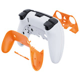 eXtremeRate Orange Top Bottom Decorative Trim Shell Compatible with ps5 Edge Controller DIY Replacement Front Back Clip Shell, Custom Plates Cover Compatible with ps5 Edge Controller - CXQEGP002