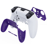 eXtremeRate Purple Top Bottom Decorative Trim Shell Compatible with ps5 Edge Controller DIY Replacement Front Back Clip Shell, Custom Plates Cover Compatible with ps5 Edge Controller - CXQEGP004