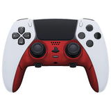 eXtremeRate Scarlet Red Top Bottom Decorative Trim Shell Compatible with ps5 Edge Controller DIY Replacement Front Back Clip Shell, Custom Plates Cover Compatible with ps5 Edge Controller - CXQEGP001