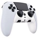 eXtremeRate White Top Bottom Decorative Trim Shell Compatible with ps5 Edge Controller DIY Replacement Front Back Clip Shell, Custom Plates Cover Compatible with ps5 Edge Controller - CXQEGP007