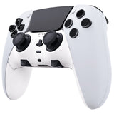 eXtremeRate White Top Bottom Decorative Trim Shell Compatible with ps5 Edge Controller DIY Replacement Front Back Clip Shell, Custom Plates Cover Compatible with ps5 Edge Controller - CXQEGP007